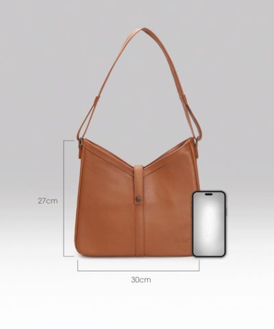 TÚI NỮ CIONA MÀU BÒ (SIZE VỪA)