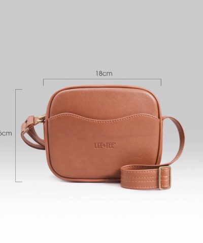 TÚI ĐEO CHÉO RIN MÀU BÒ (UNISEX_NHỎ)