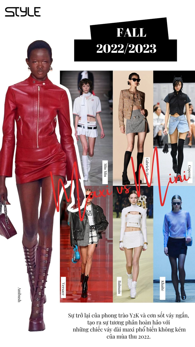 Xu hướng thời trang mùa thu 2022: Maxi vs Mini