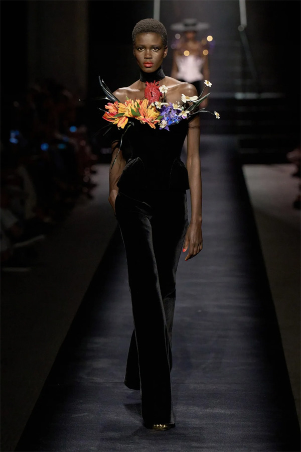 Schiaparelli Haute Couture Thu Đông 2022-23-quần nhung