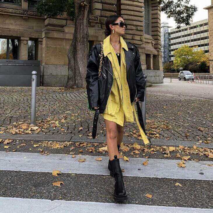 Phóng khoáng cùng biker jacket