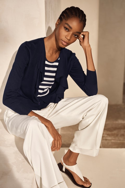 Dép xỏ ngón bằng da của Ralph Lauren mùa Xuân Hè 2021