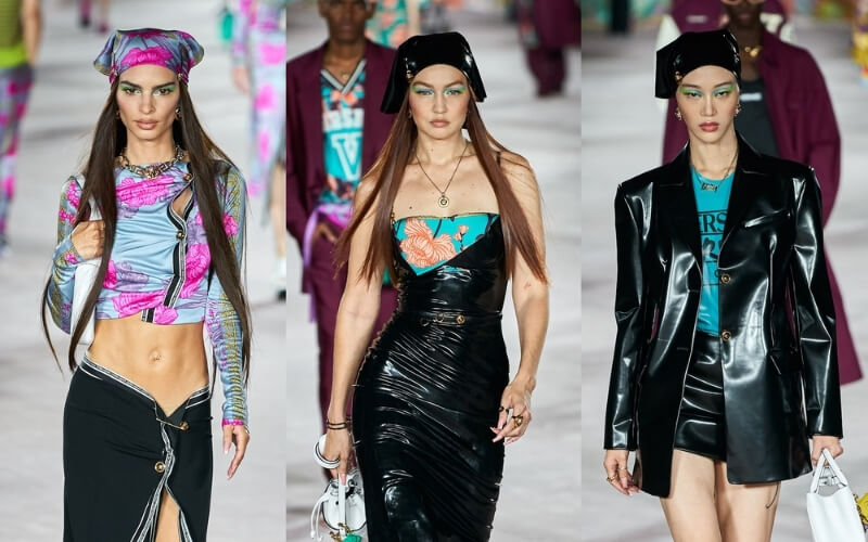 Khăn lụa là phụ kiện “con cưng” của Versace