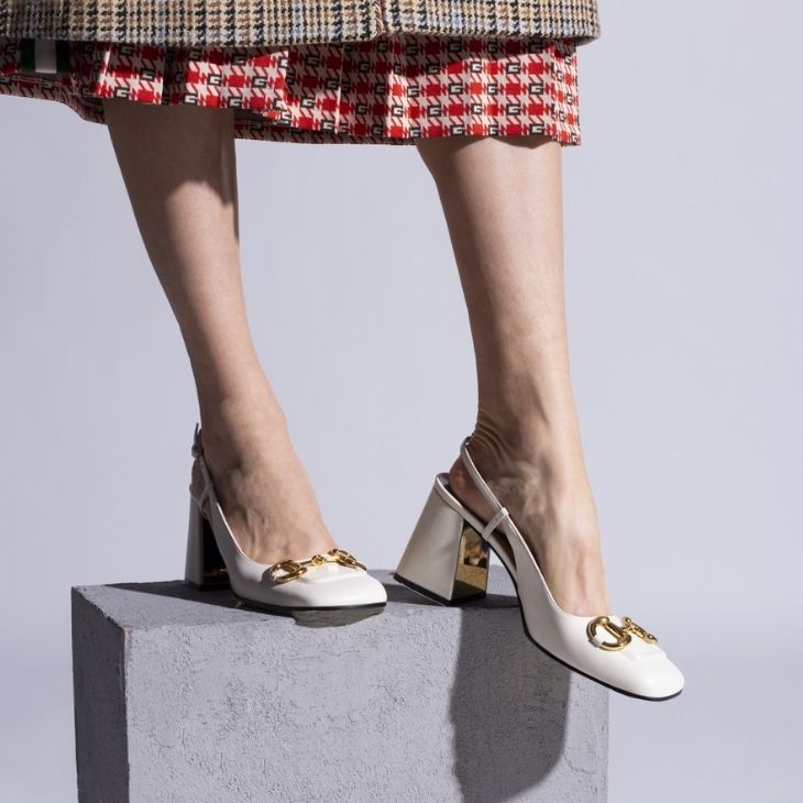 Đôi sandals Slingback Gucci cao gót