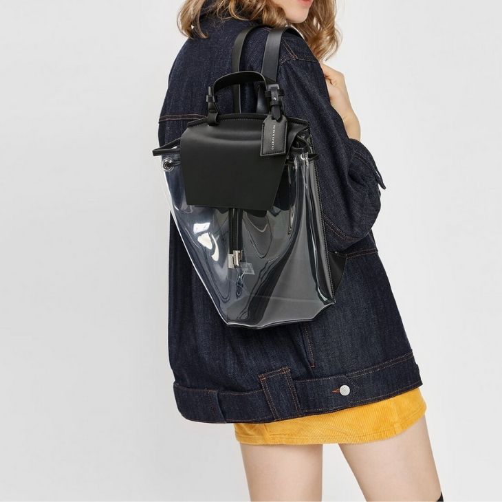 Charles & Keith Vinyl Detail Backpack