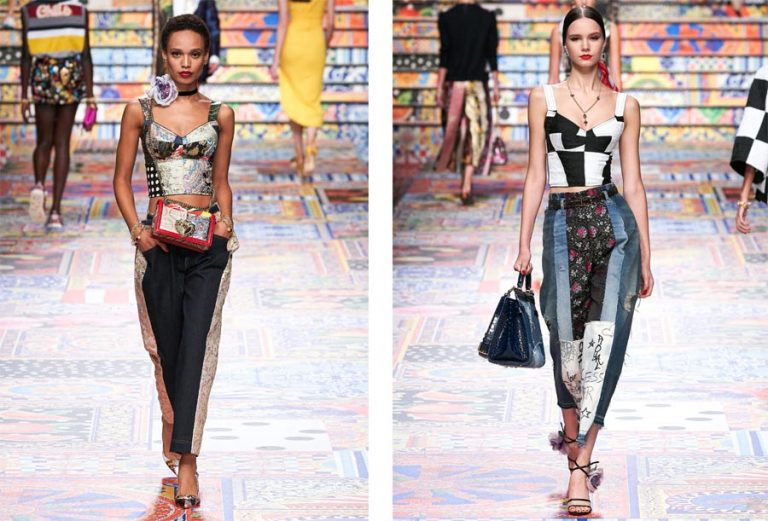 Crop Top: Dolce & Gabbana Xuân Hè 2021