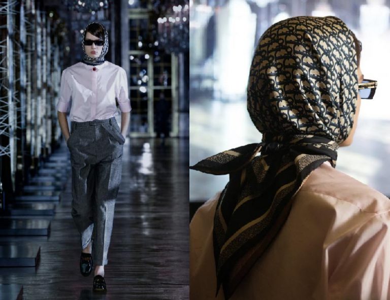 Khăn quàng cổ bằng lụa của Christian Dior